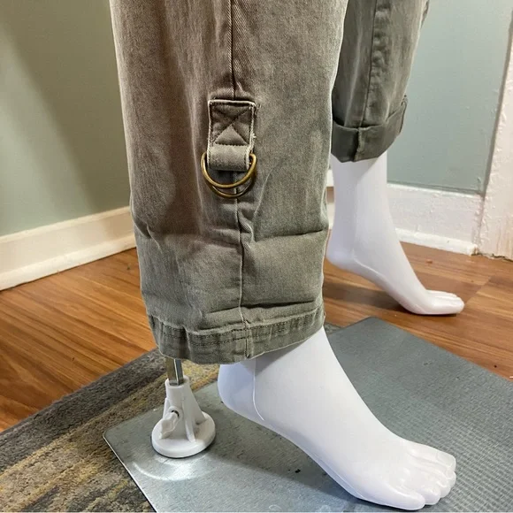 Soft Surroundings Convertible Olive Green Pants Capri Cropped XSmall XS - Picture 12 of 14